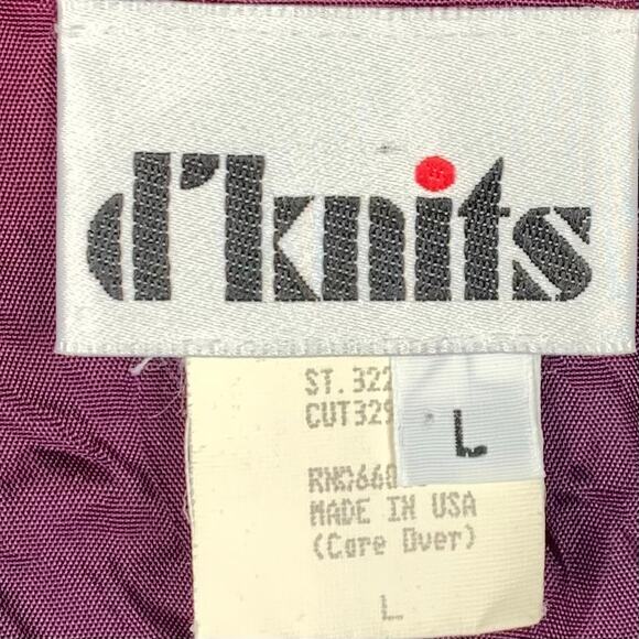 Vintage d'knits Womens Gingham Blazer 3 Button Navy White Notch Collar Medium - Picture 5 of 12